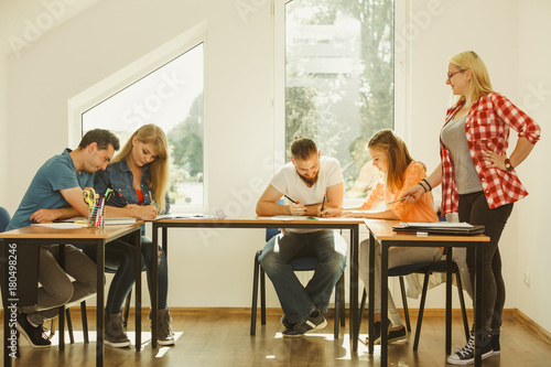 Group of students in class