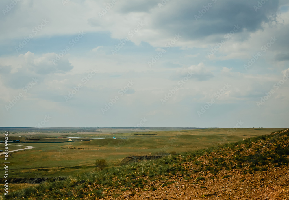 The trip to Arkaim. Beautiful views. Fields, blue sky, beautiful nature. A mystical place.