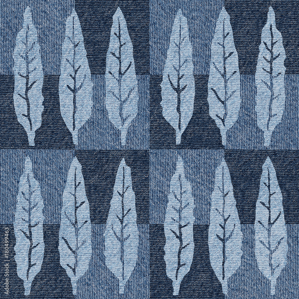 Abstract autumn leaves - seamless background - Interior wallpaper - jeans texture Abstract autumn leaves - seamless background - Interior wallpaper - jeans texture