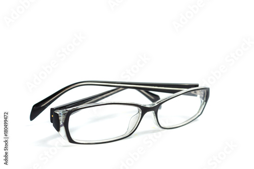 Modern fashionable spectacles isolated on white background perfect reflection glasses
