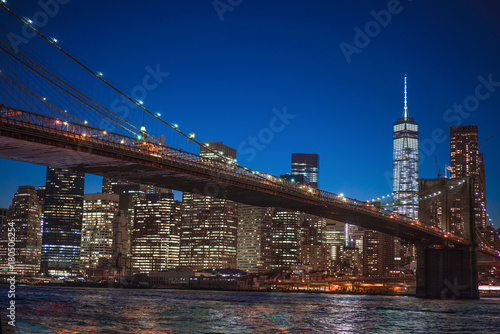 Brooklyn Bridge and lower Manhattan from BB Park