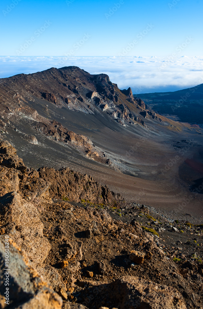 View of the Haleakala National Park  Summit District. Maui, Hawaii