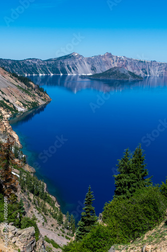 Blue Waters Along the Shore of Crater Lake