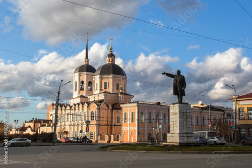 Slika na platnu View in the centre of Tomsk, Western Siberia, Russia.