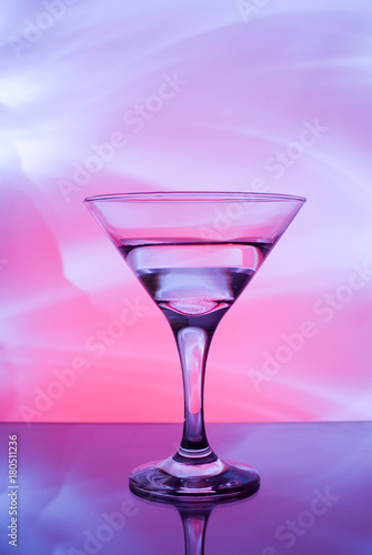 glass with cocktail in a nightclub