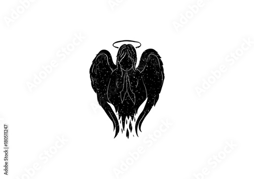 Praying Angel Illustration