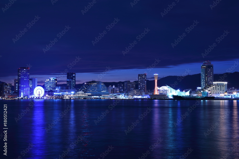 Obraz premium Kobe night view