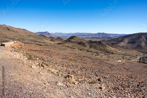 Rocky desert landscape of High Atlas mountains, Morocco