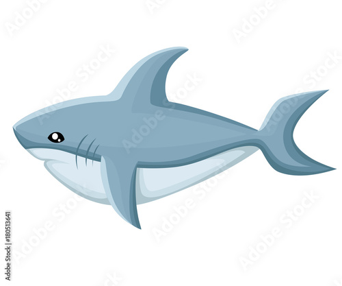 shark. vector illustration Web site page and mobile app design © Alfmaler