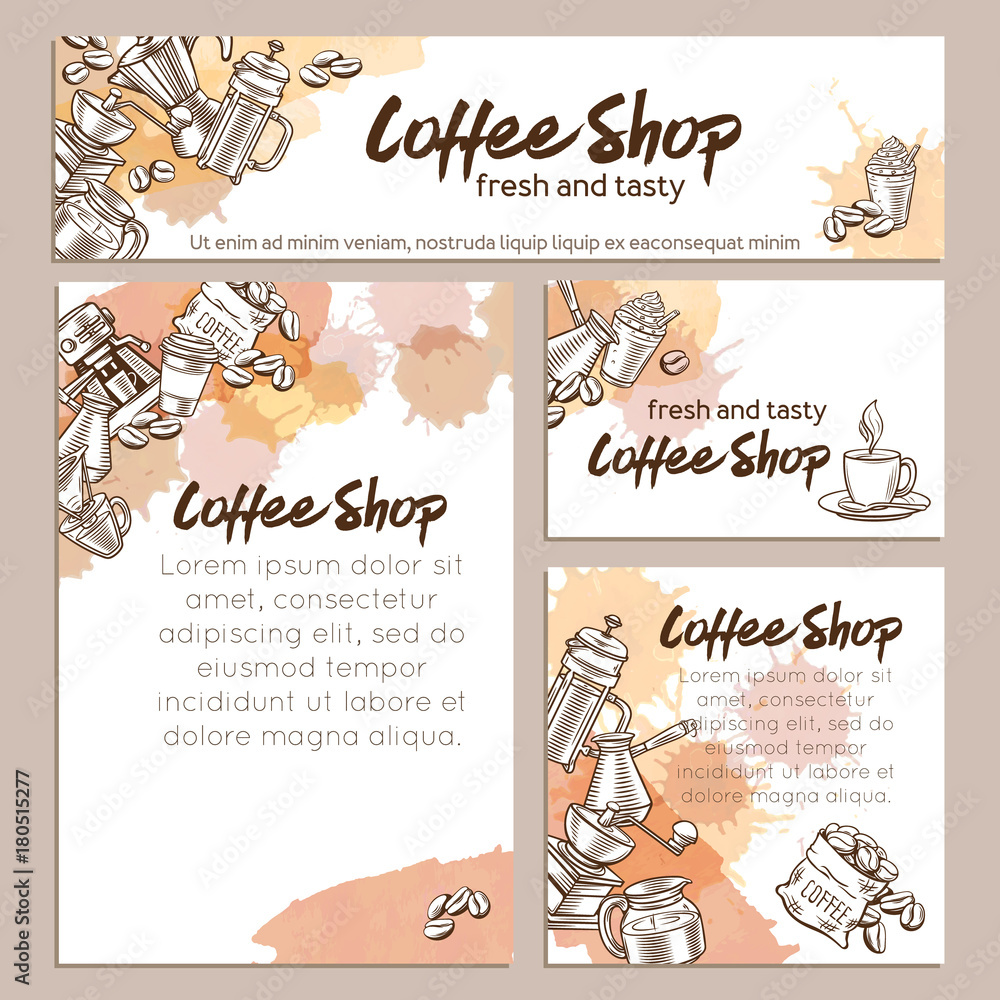 Identity vector template coffee page