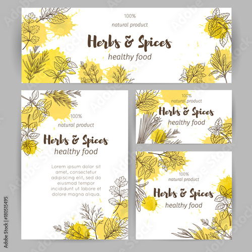 sketch herbs and spices