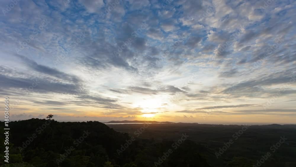 Beautiful sunrise or sunset over tropical sea Beautiful sunrise or sunset over tropical sea