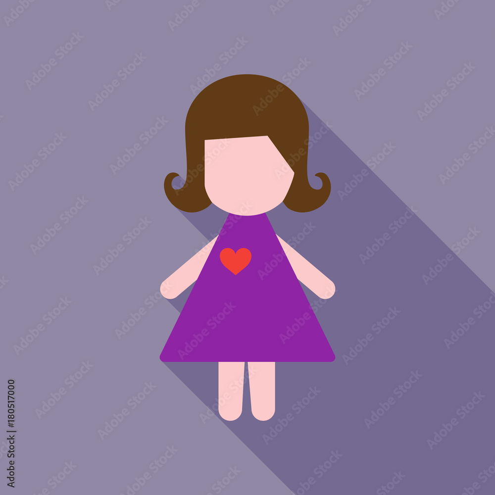 Saint valentine day - cute girl holding heart on dress Saint valentine day - cute girl holding heart on dress