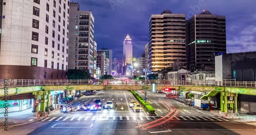 Rails light and shadow	timelapse in the  taipei station taiwan 
