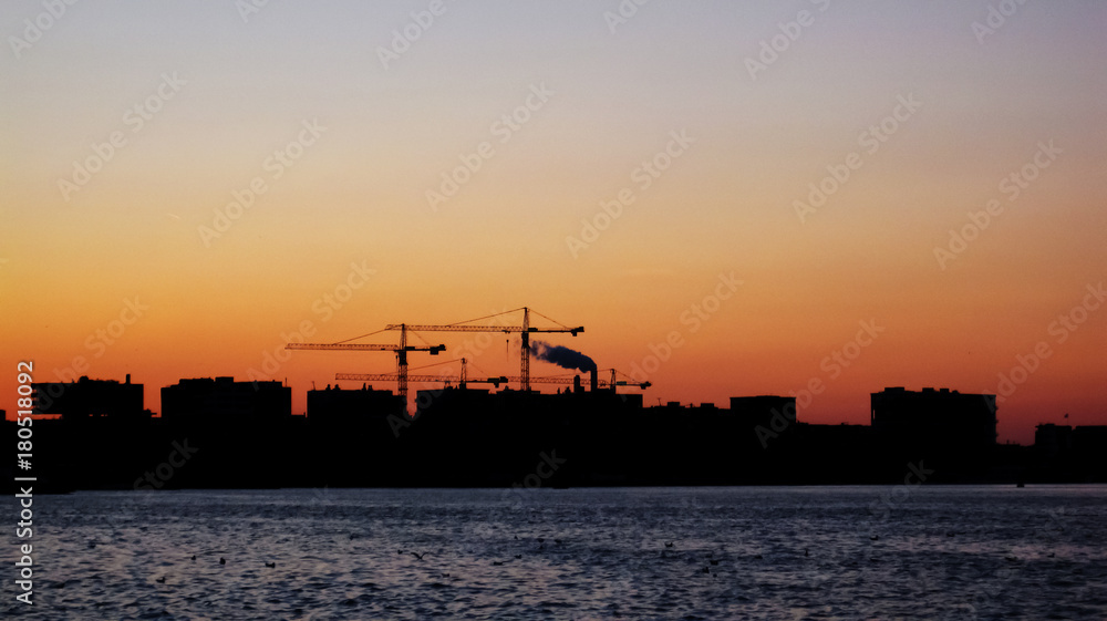 Fototapeta premium Silhouette of Amsterdam