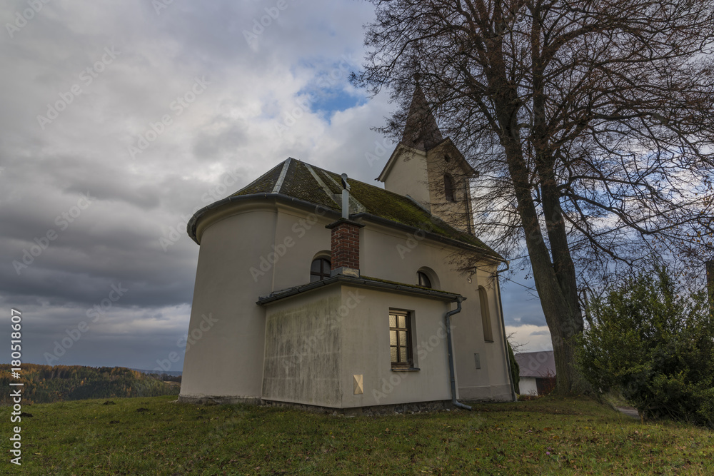 Chapel in Pivonin village near Zabreh town