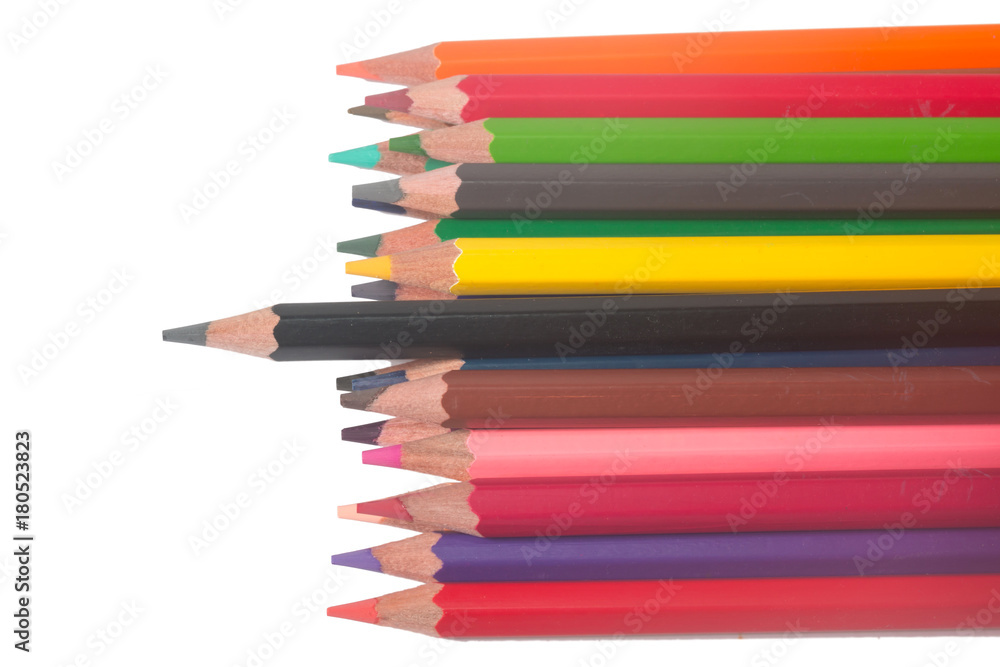 The color Crayon isolated on white background
The color Crayon isolated on white background