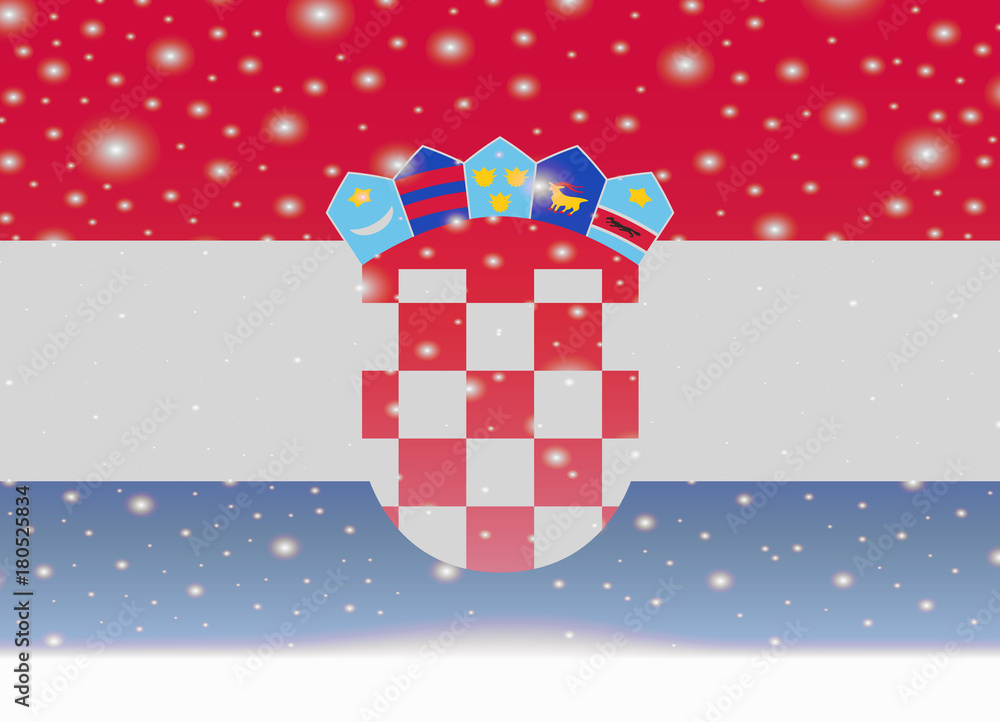 croatia flag on christmas background croatia flag on christmas background
