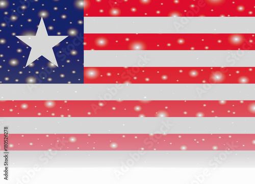 liberia flag on christmas background