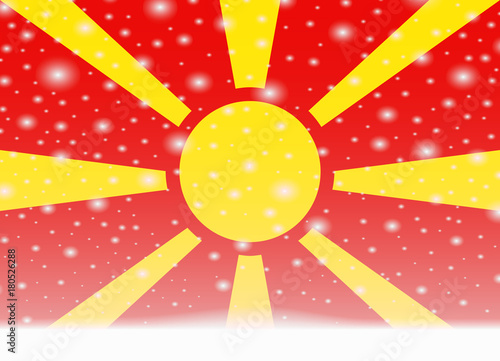 macedonia flag on christmas background