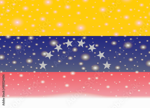 venezuela flag on christmas background