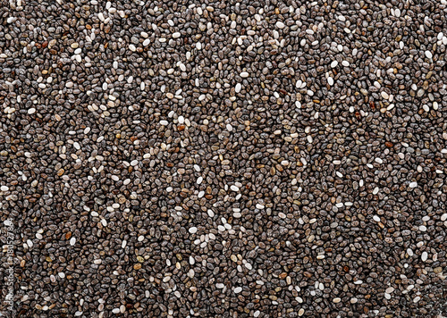 Food background, Chia (cia) seeds close-up