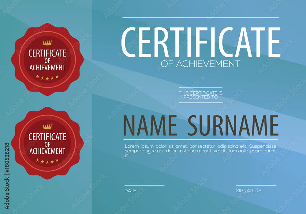 Obraz premium Blank Certified Border Template Vector Illustration