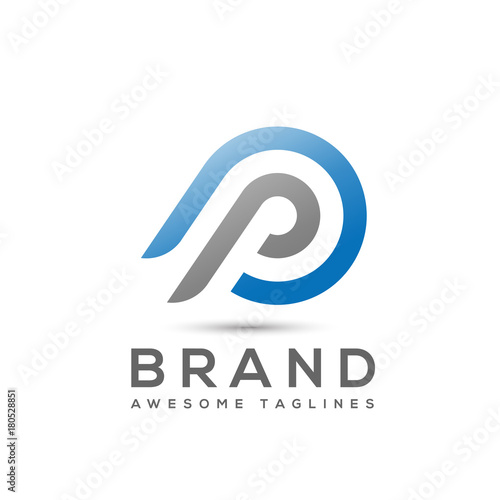 abstract Letter P logo design template elements. abstract letter PD.Business corporate letter PP logo design vector. Simple and clean flat design of letter PP logo vector template.