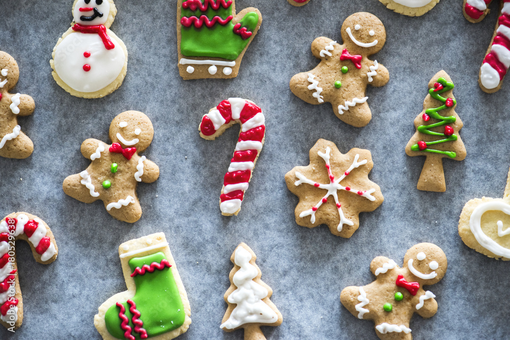 Christmas cookies decorated with icing Christmas cookies decorated with icing