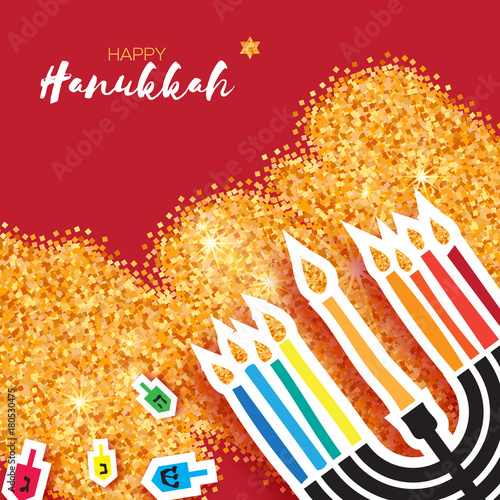 hanukkah juish vector illustration. jewish menorah simple vector icon. hanuka candles symbol.