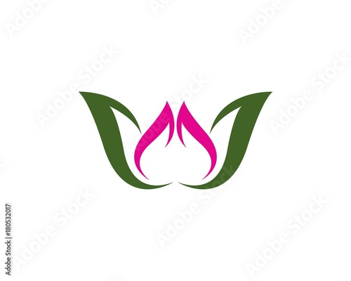  Lotus flowers design logo Template icon