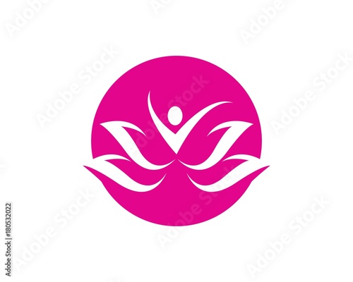  Lotus flowers design logo Template icon