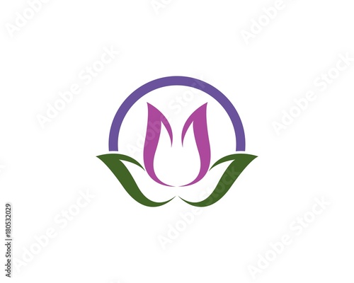  Lotus flowers design logo Template icon
