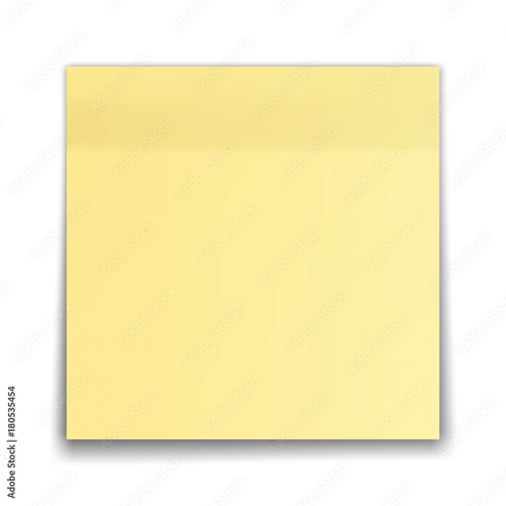 Yellow stick note isolated on white background. Yellow stick note isolated on white background.