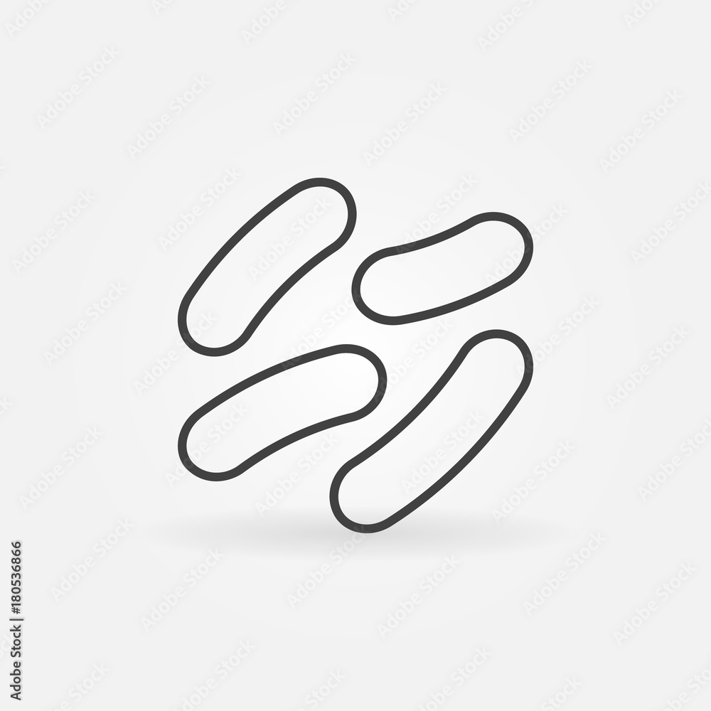 Obraz premium Probiotics vector line icon or symbol