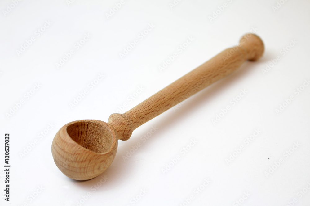 empty wooden spoon isolated on white background, empty wooden spoon isolated on white background,