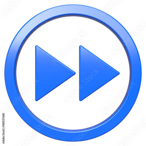 Free Download Forward icon. Blue round 3d button with frame - GFXLoad