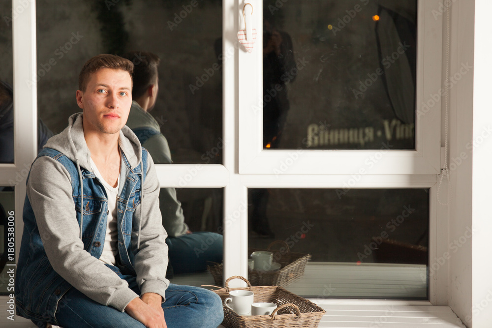 Fototapeta premium young stylish guy.