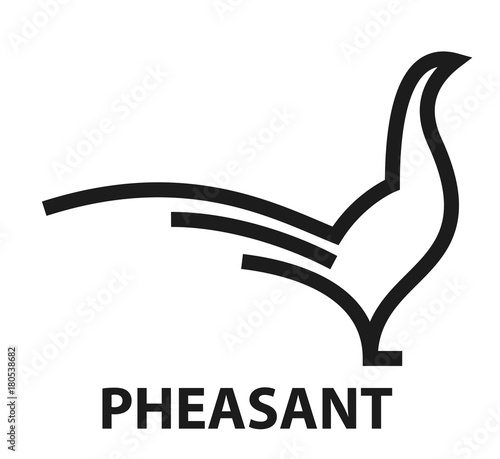 line icon of pheasant
