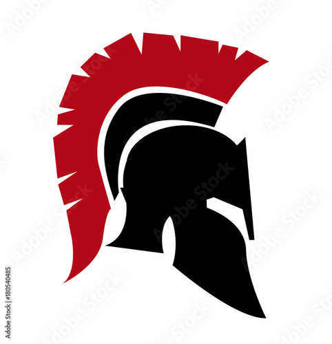 Greek, ancient helmet icon isolated on white