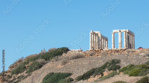 Cape Sounion, Greece, October 22, 2017 : Temple of Poseidon in cape Sounion, october 22, 2017, in Cape Sounion, attica, Greece