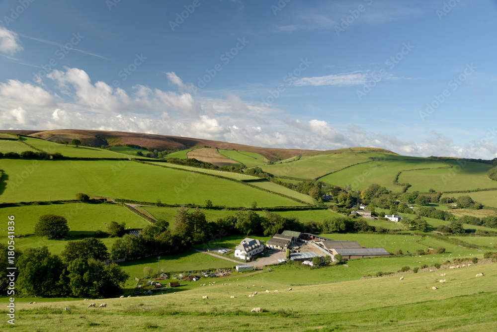 Farmland in Doone Valley, Exmoor, North Devon