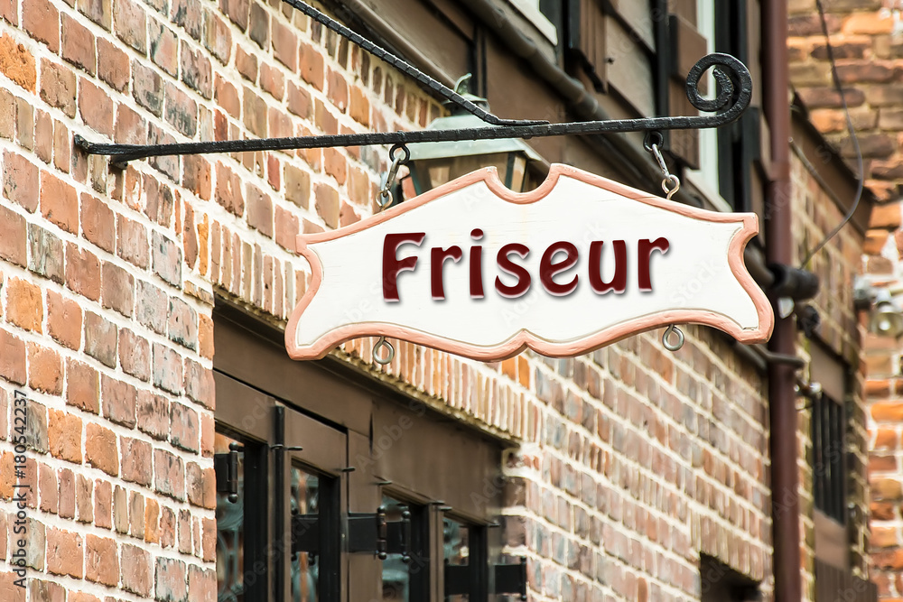 Naklejka premium Schild 275 - Friseur