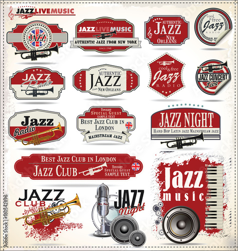 Jazz music badge collection