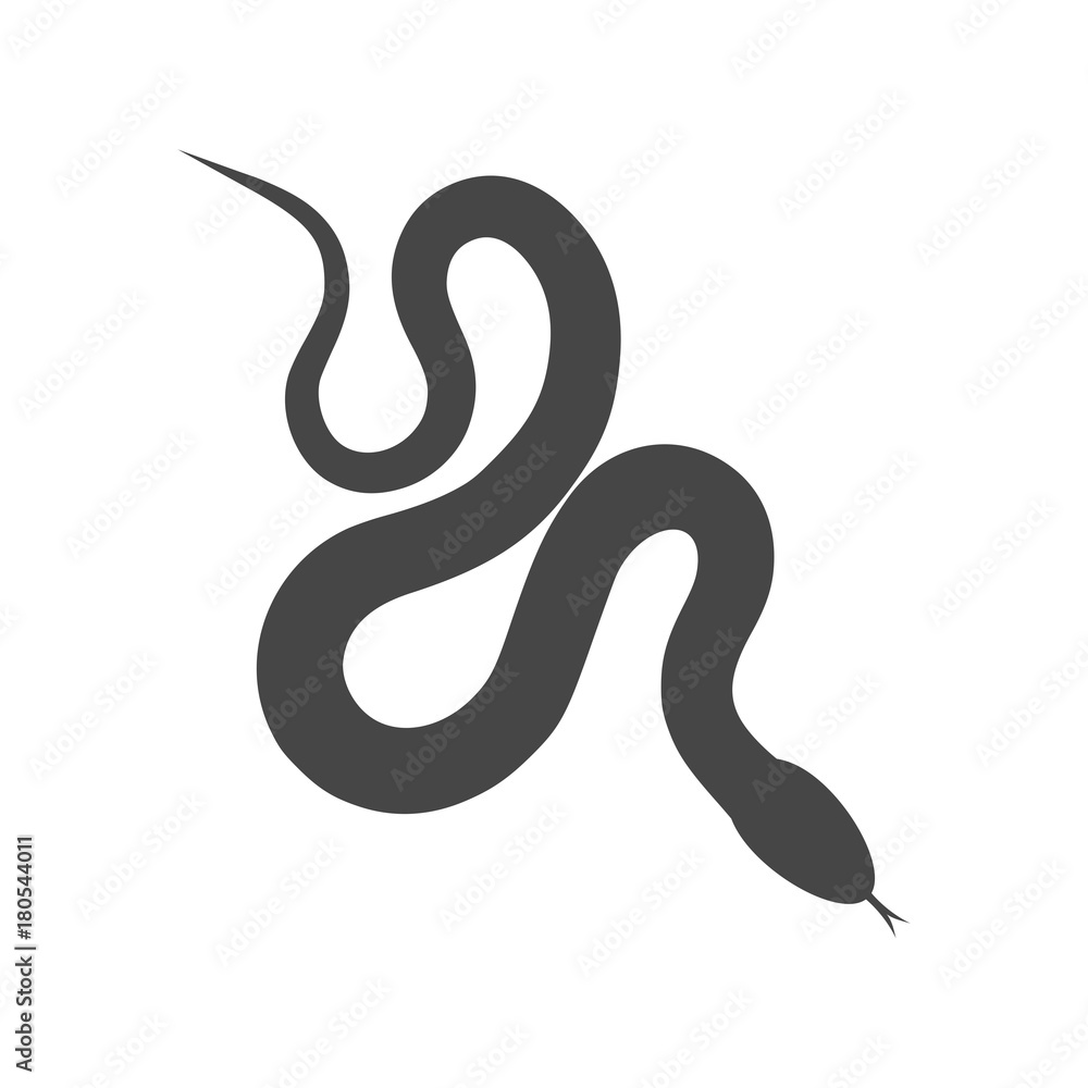 Obraz premium Płaska ikona gadów węża dla aplikacji dla zwierząt
