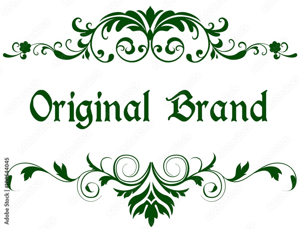 Green frame with ORIGINAL BRAND text. Green frame with ORIGINAL BRAND text.