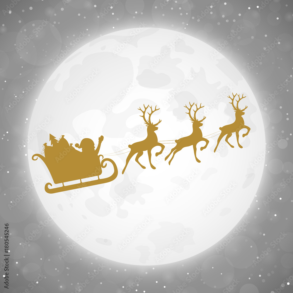 Santa Claus with presents - background. Vector.