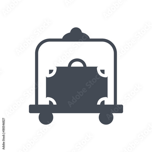 Hotel service silhouette icon bellhop