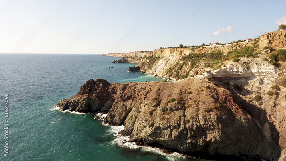Beautiful sea cliff near Fiolent, Crimea
