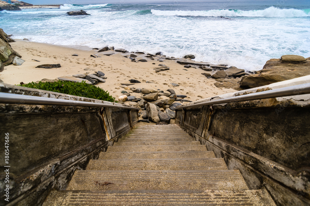 Fototapeta premium Stairs to the Pacific